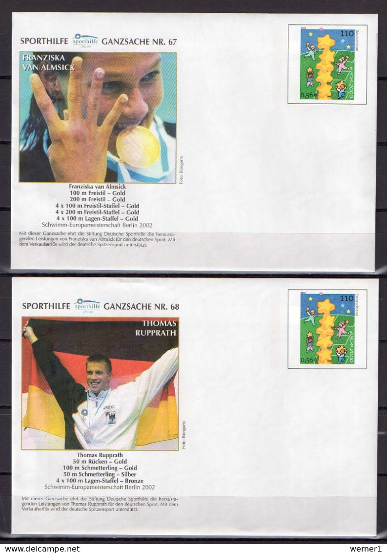 Germany 2002 Sport Athletics Championship Munich 4 Commemorative Covers No. 67-70 - Sonstige & Ohne Zuordnung