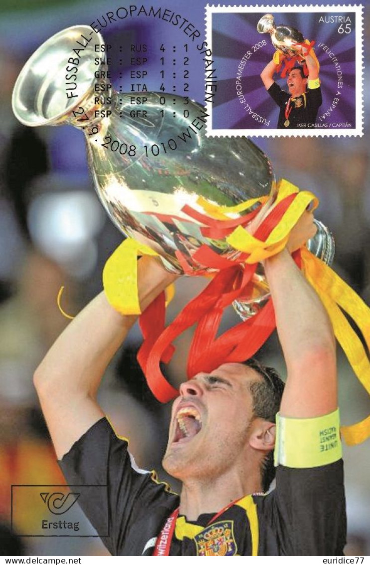 Austria 2008 - Eurocopa 2008 UEFA Football Spain Champion Carte Maximum - Maximumkarten (MC)