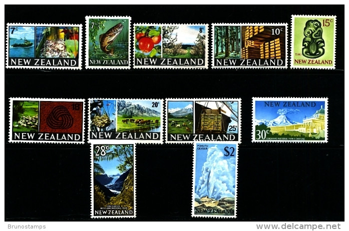 NEW ZEALAND - 1967  PICTORIALS ADDITIONAL VALUES  SET MINT NH - Unused Stamps