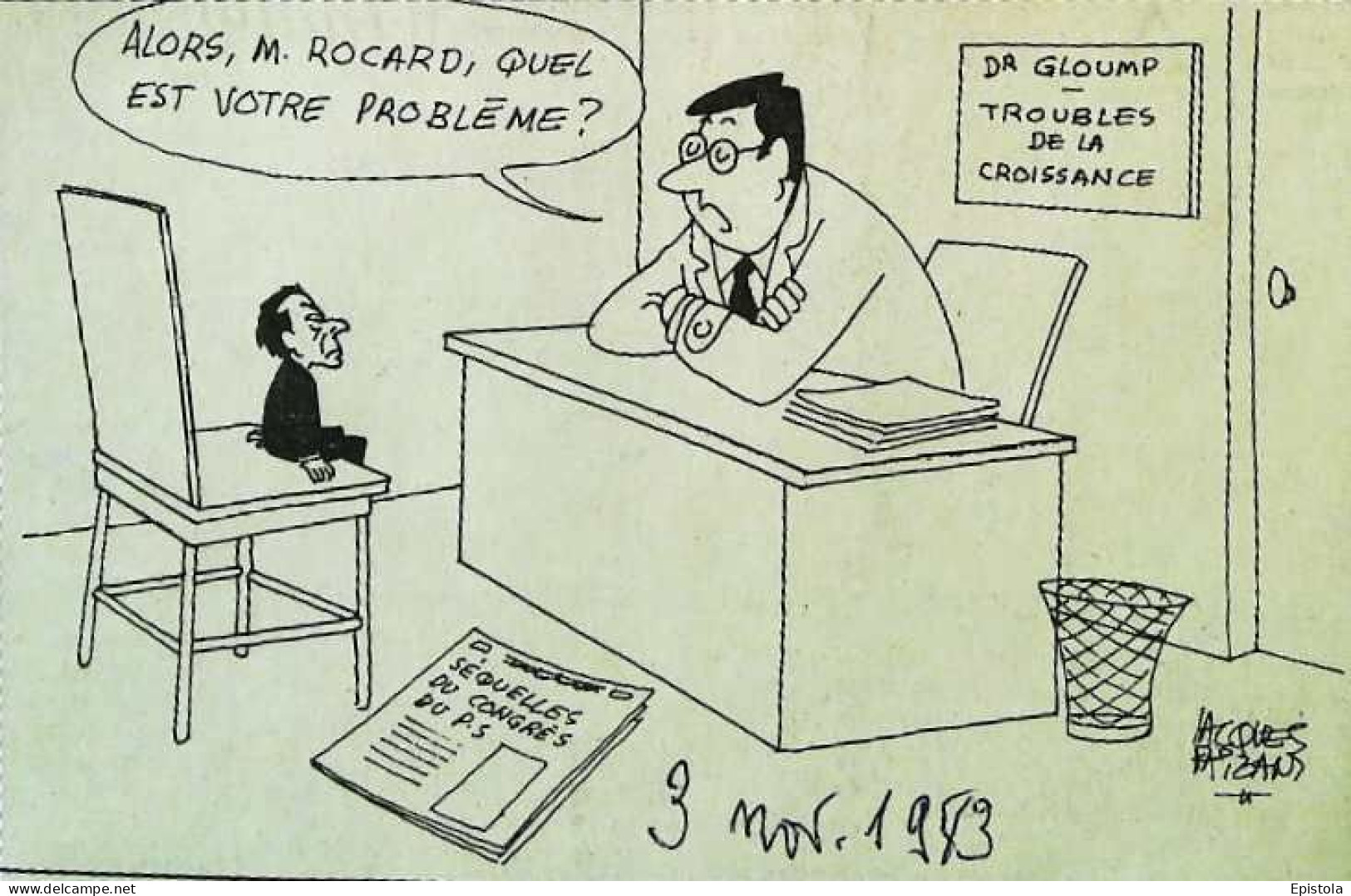 ► Coupure De Presse  Quotidien Le Figaro Jacques Faisant 1983 Rocard Medecin Troubles De La Croissance - Desde 1950