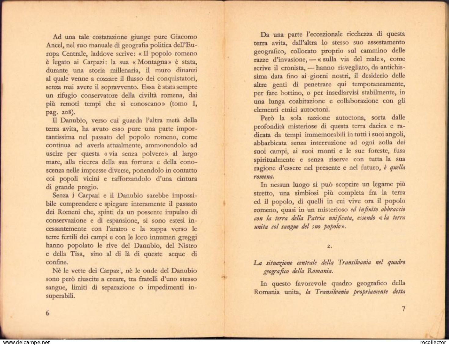 La Transilvania Nel Quadro Geografico E Nel Ritmo Storico Romeno De Ioan Lupaș, 1942, București C2010 - Old Books