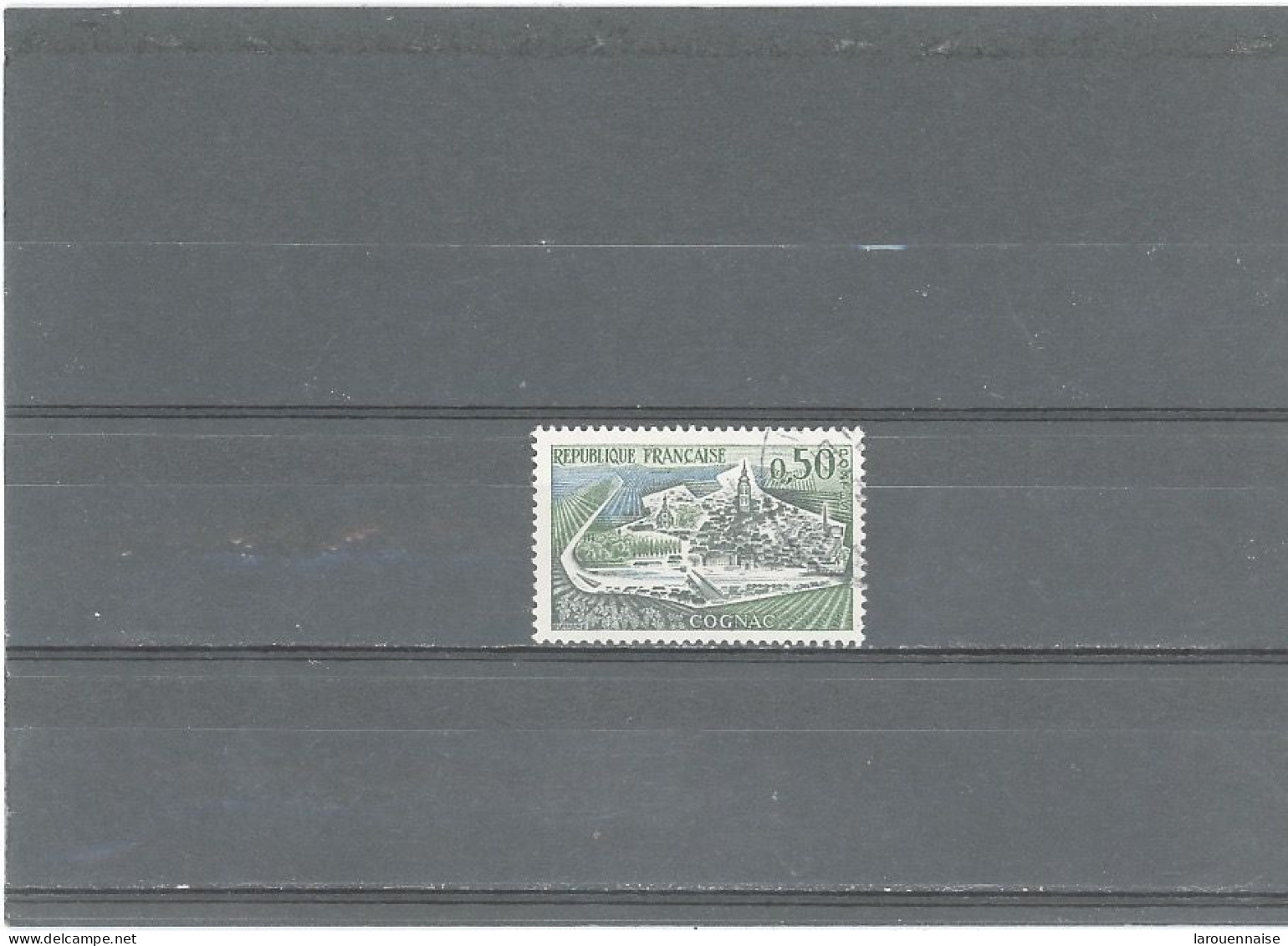 VARIÉTÉS -N°1314 B- Obli 0,50F COGNAC  -3 PENICHES ABSENTES - Usati