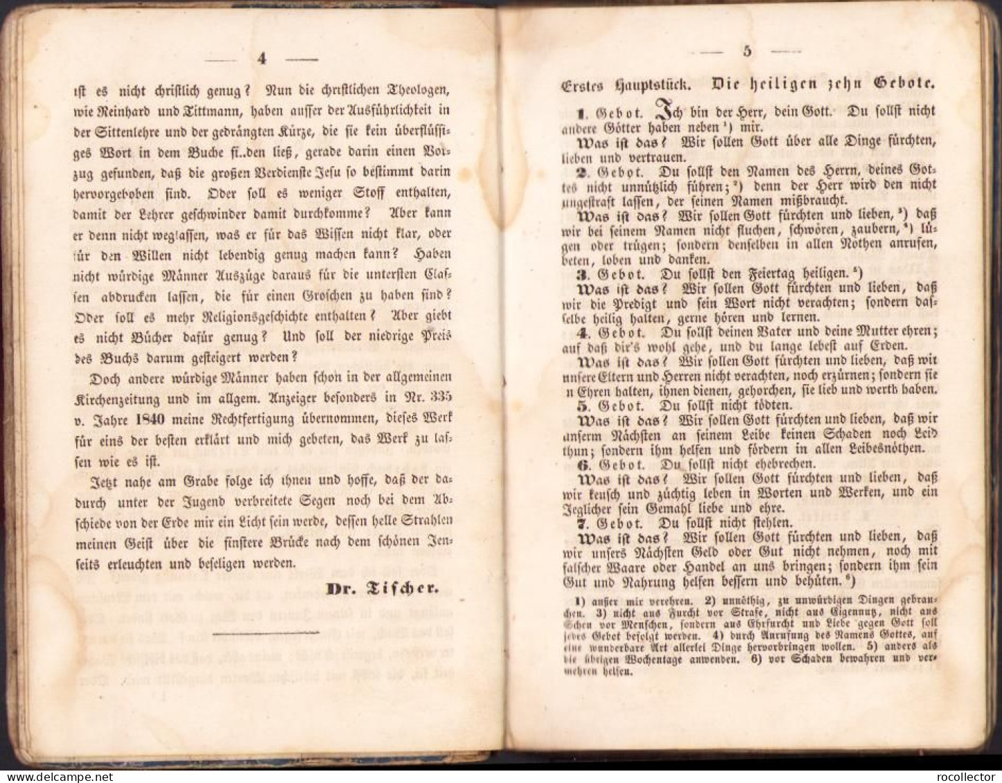 Die Hauptstucke Der Christlichen Religion Von Wilhelm Fischer, 1849, Leipzig C2003 - Libri Vecchi E Da Collezione