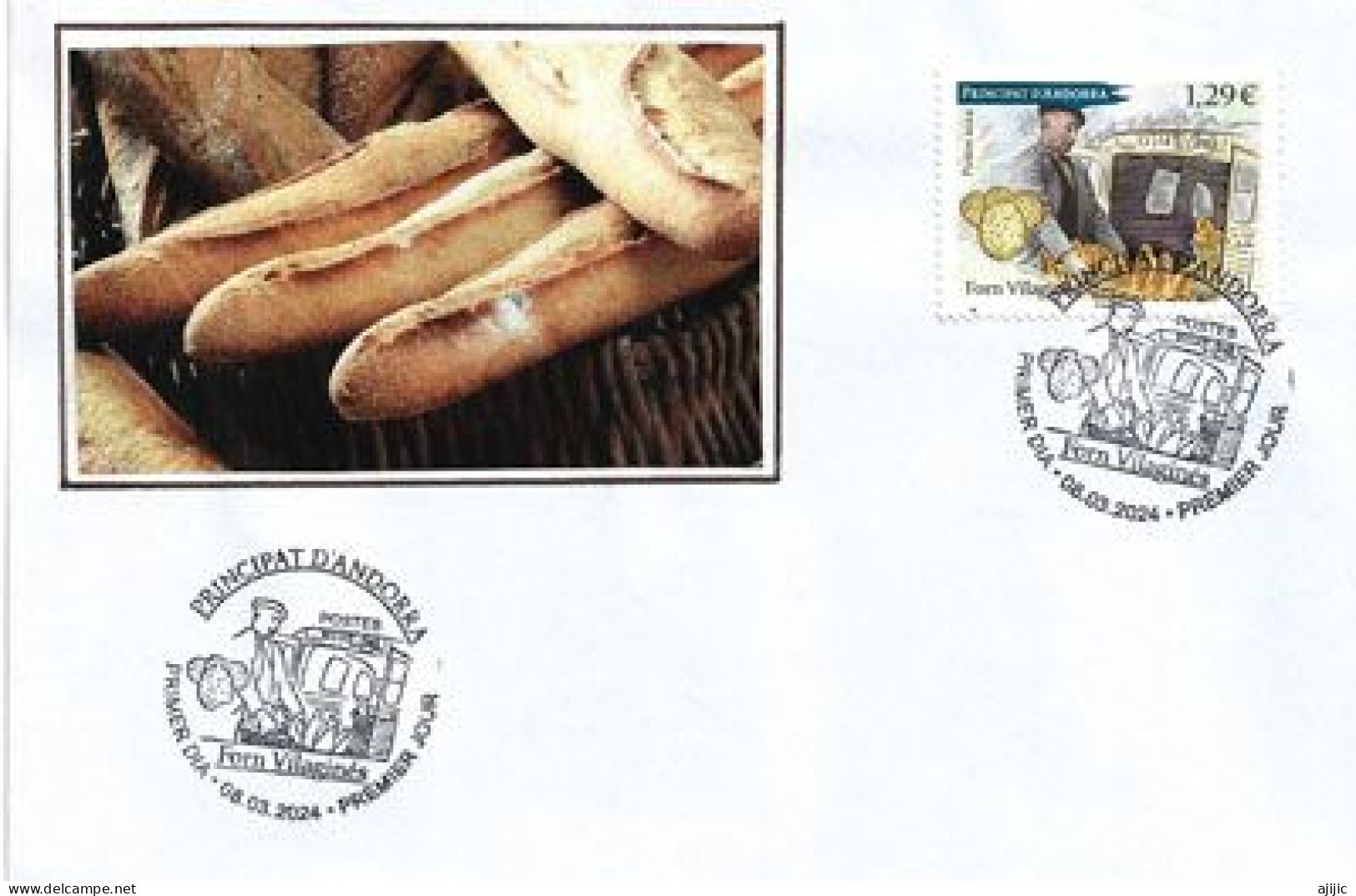 2024 ANDORRA. - Le Four à Pain Du Village. Lettre Premier Jour 2024 - Storia Postale