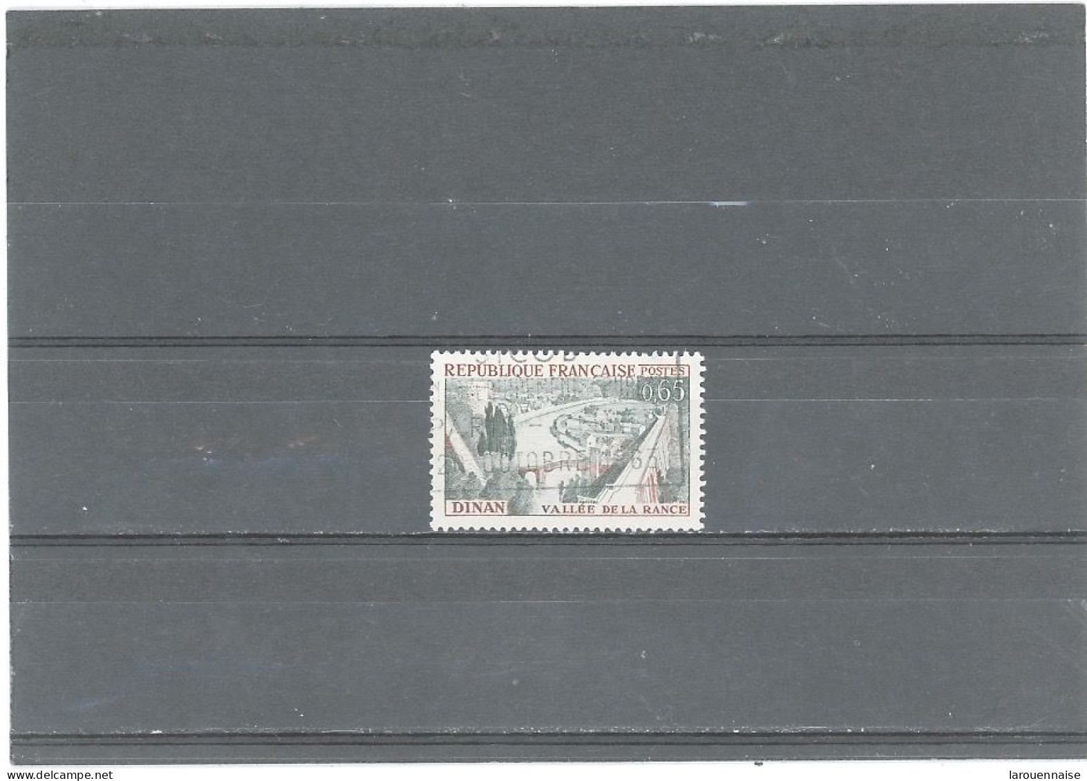 VARIÉTÉS -N°1315- Obli 0,65F DINAN  - SANS LE BLEU (RIVIÈRE VERTE ) (Cérès 1315q) - Used Stamps