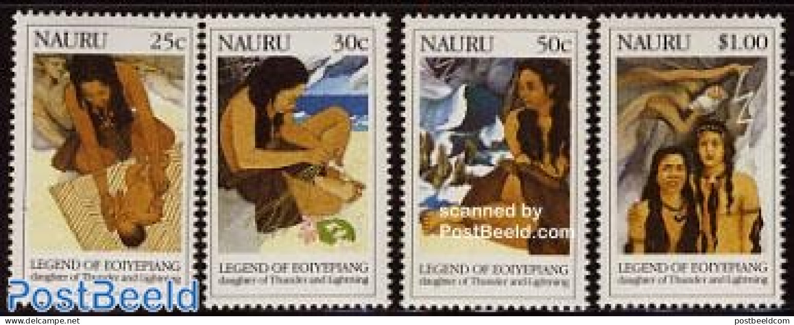 Nauru 1990 Eoiyepiang Sages 4v, Mint NH, Fairytales - Fairy Tales, Popular Stories & Legends