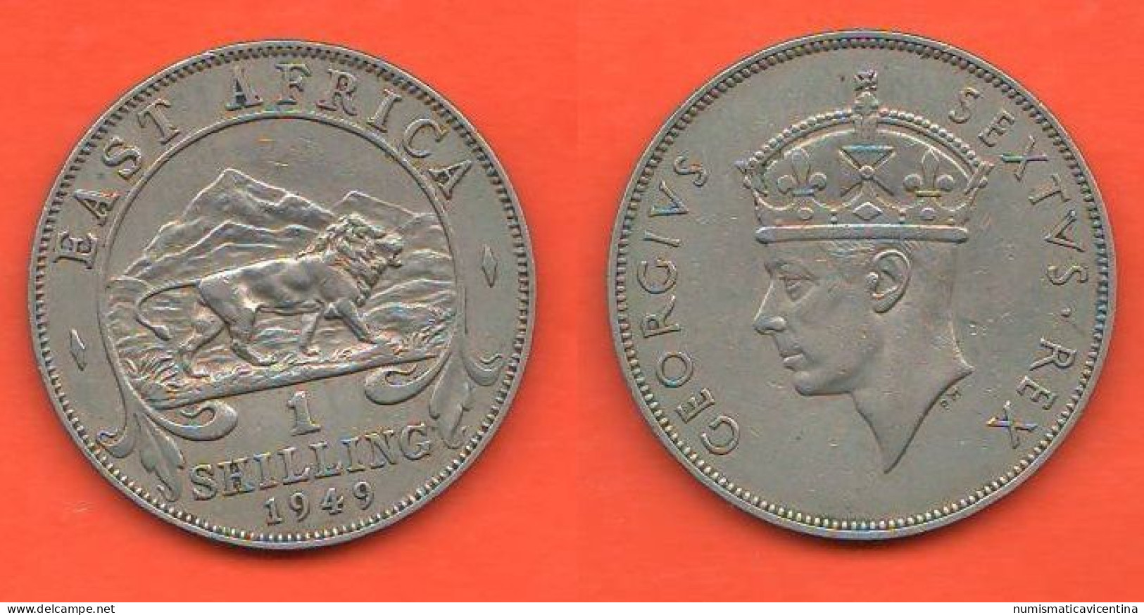 East Africa 1 Shilling 1949 Great Britain Protectorate Oriental Afrique Nickel Coin King Georgius VI° - Colonias