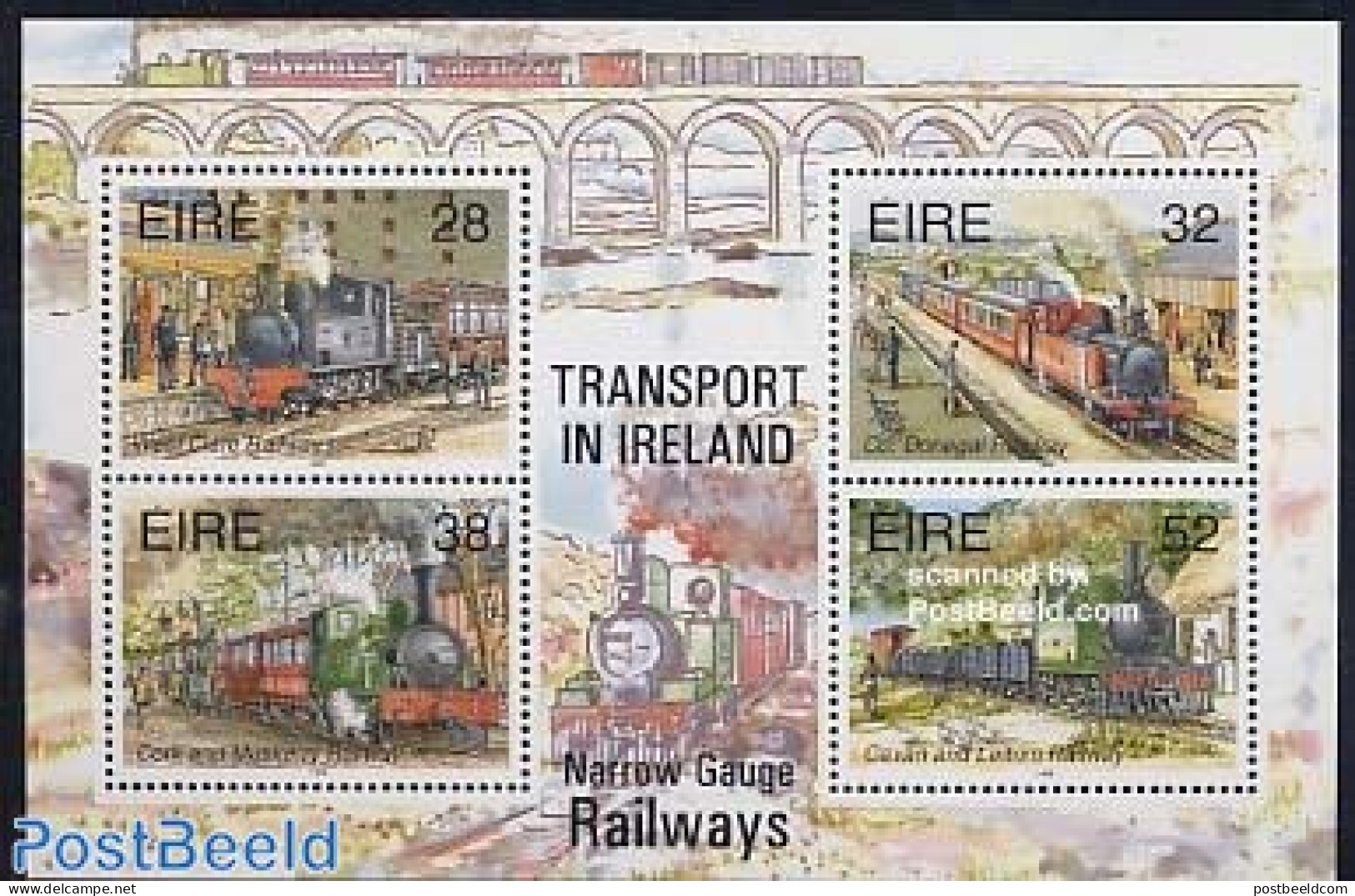 Ireland 1995 Railways S/s, Mint NH, Transport - Railways - Nuovi
