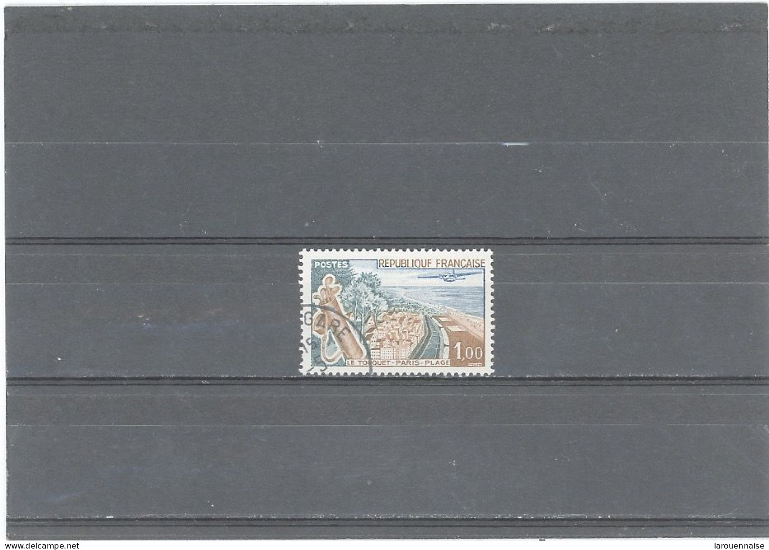 VARIÉTÉS -N°1355- Obli - LE TOUQUET - LETTRE CASSÉE (Cérès 1355h) RÉPUBLIQU(F) - Gebruikt