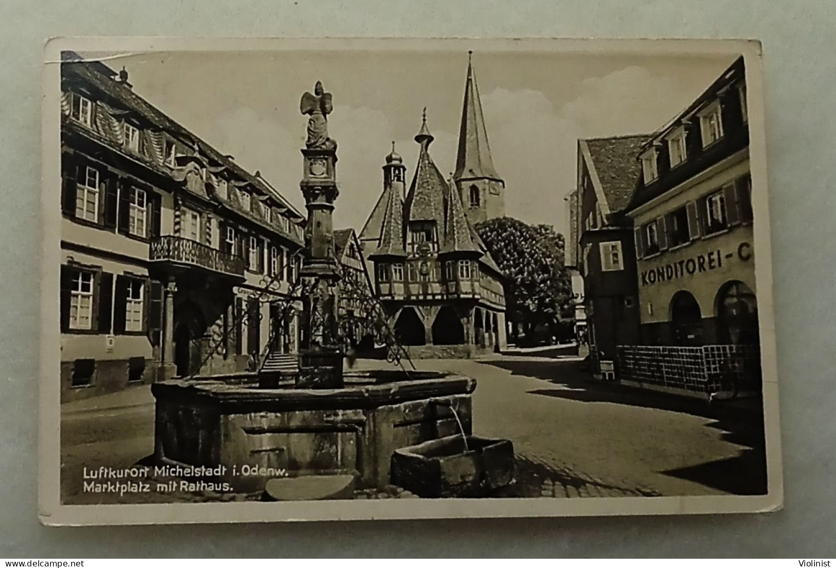 Germany-Luftkurort Michelstadt I.Odenw.-Marktplatz Mit Rathaus-postcard Sent In 1941. - Michelstadt