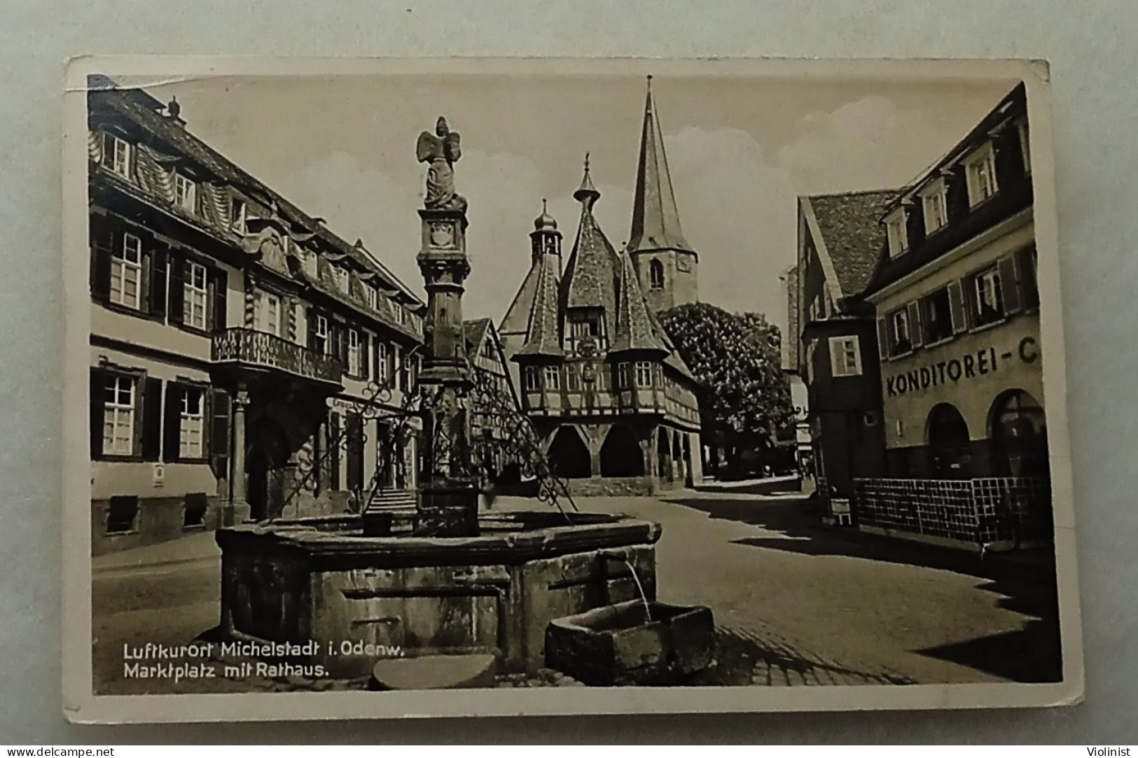 Germany-Luftkurort Michelstadt I.Odenw.-Marktplatz Mit Rathaus-postcard Sent In 1941. - Michelstadt