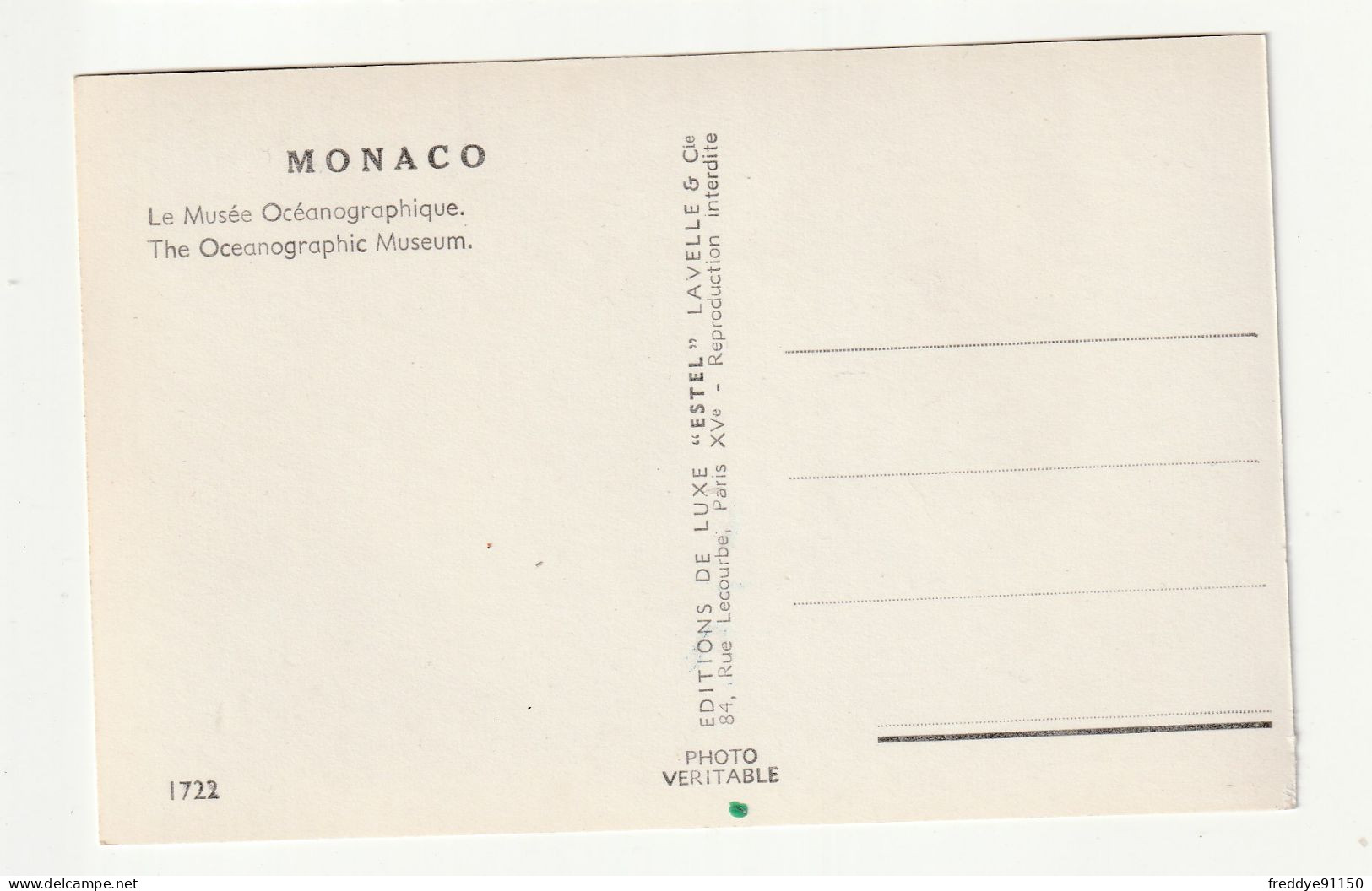 Monaco . Le Musée Océanographique - Oceanografisch Museum