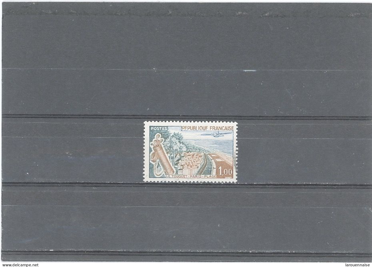 VARIÉTÉS -N°1355- Obli - LE TOUQUET - LETTRE CASSÉE (Cérès 1355h) RÉPUB(I)IQUE - Usati