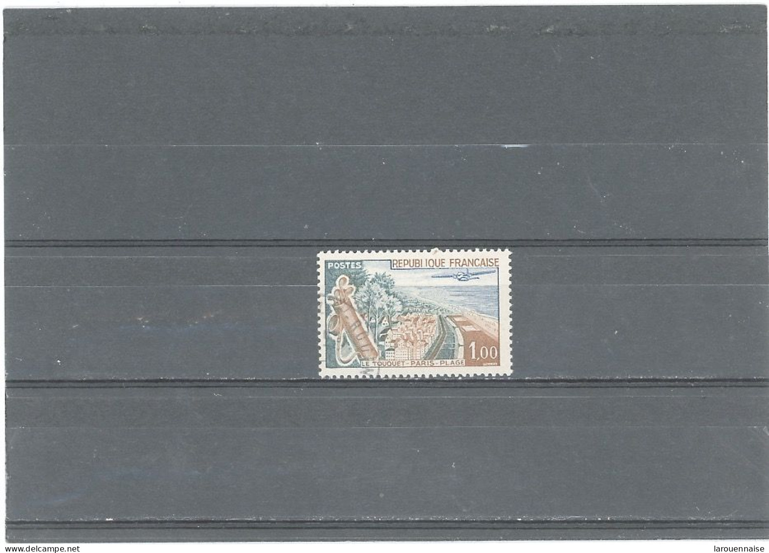 VARIÉTÉS -N°1355- Obli - LE TOUQUET - LETTRE CASSÉE (Cérès 1355h) RÉPUB(I)IQUE - Usati