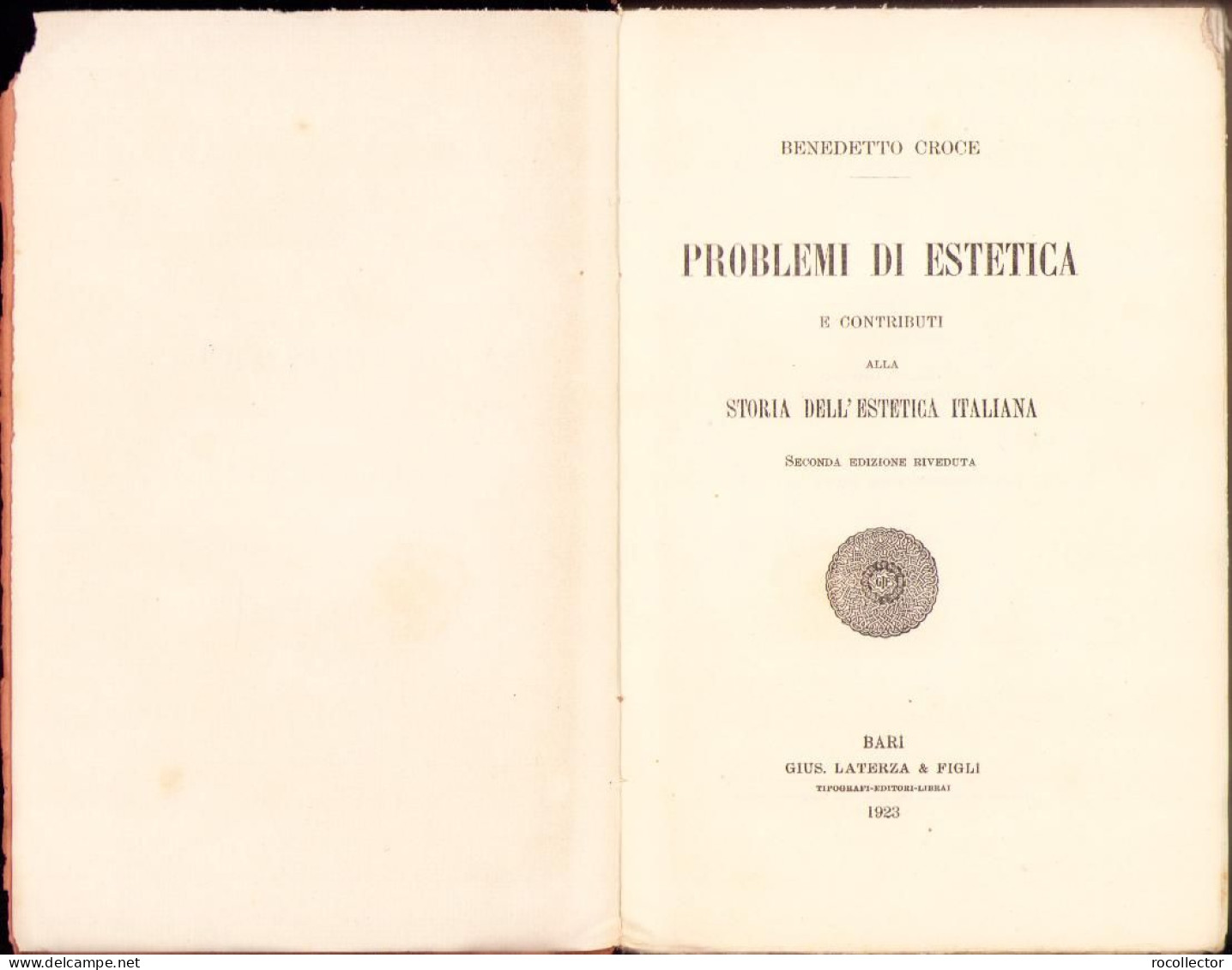 Problemi Di Estetica, Benedetto Croce, 1923 C1911 - Libri Vecchi E Da Collezione