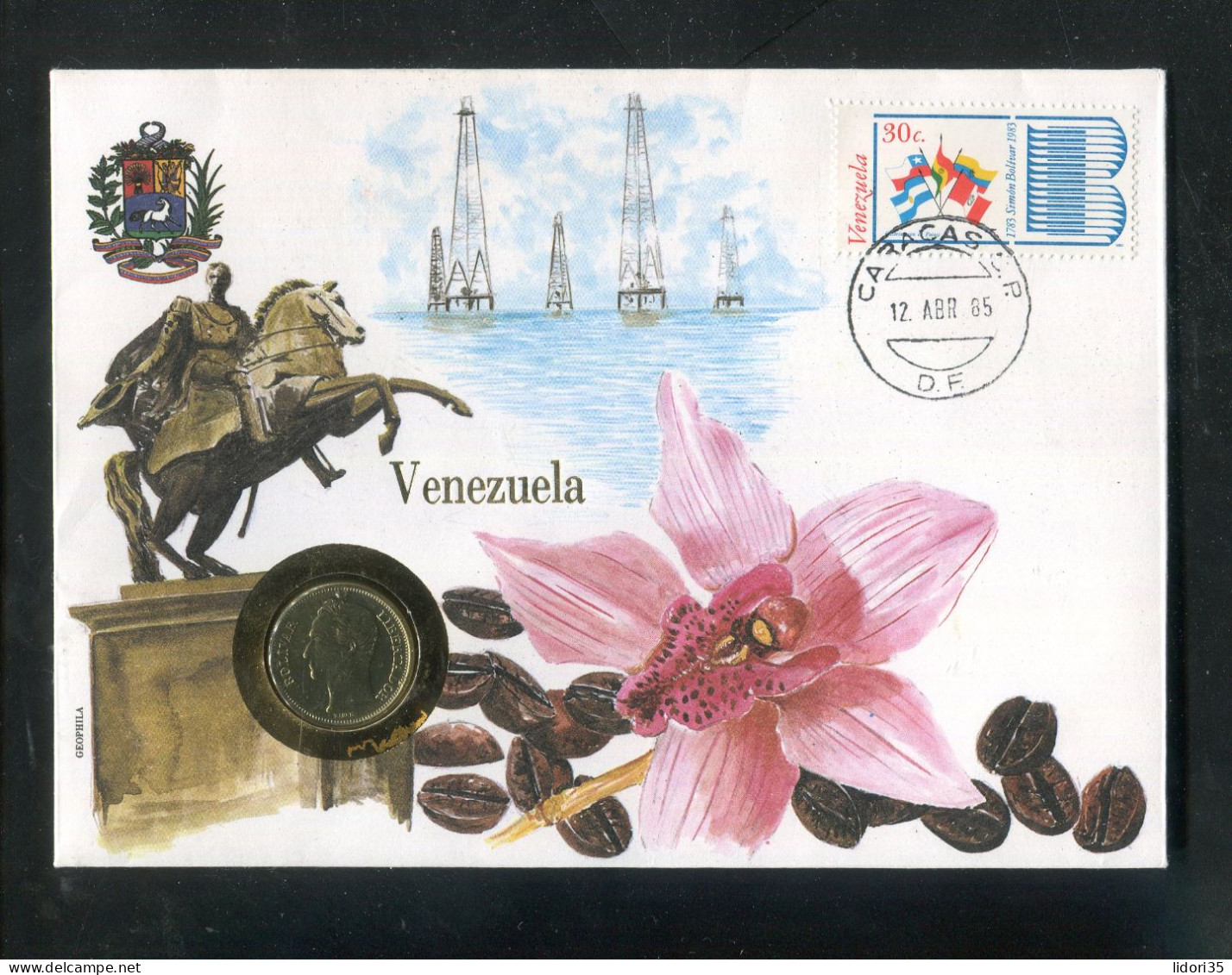 "VENEZUELA" 1985, Numis-Brief (L0163) - Venezuela