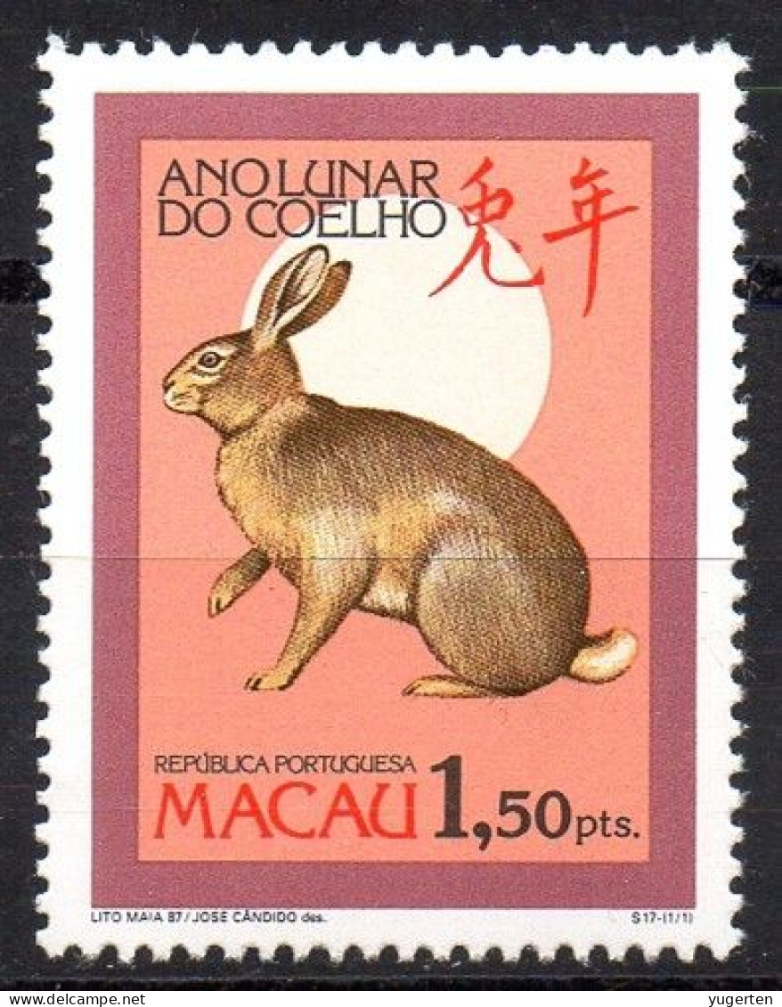 MACAU - 1987 - 1v - MNH - Lapin - Year Of The Rabbit - Kaninchen Conejo Coniglio Lapins Conigli - Coelho China Rabbits - Rabbits