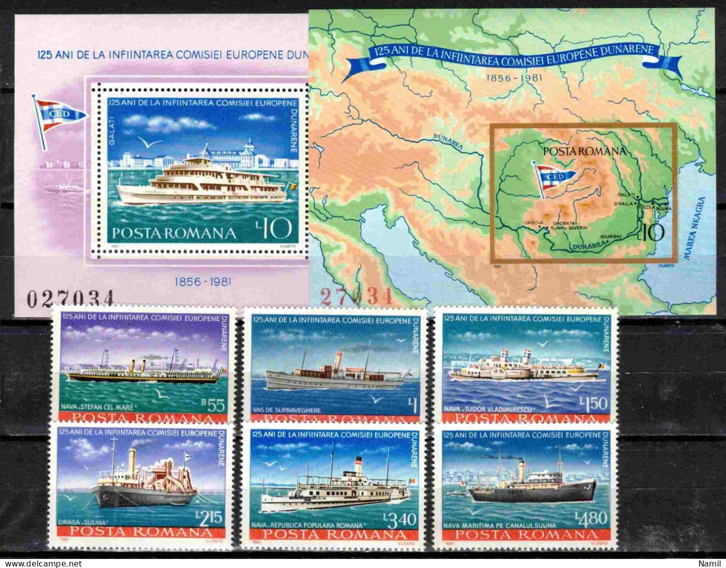 ** Roumanie 1981 Mi 3769-74+Bl.176-7  (Yv 3320-5+BF 147 Et 147a), (MNH)** - Ungebraucht