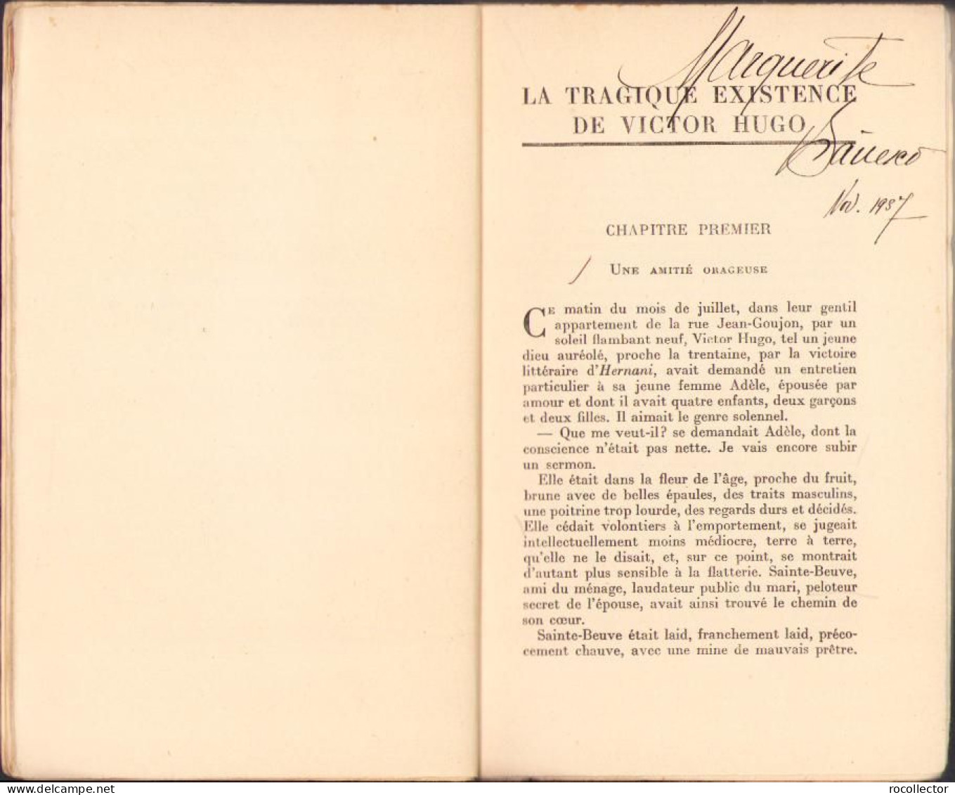 La Tragique Existence De Victor Hugo Par Leon Daudet, 1937 C1898 - Alte Bücher