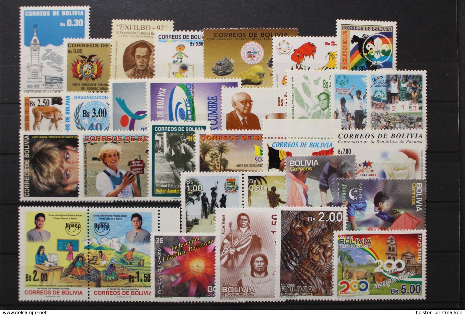 Bolivien, Postfrische Partie Mit 31 Briefmarken - Bolivie