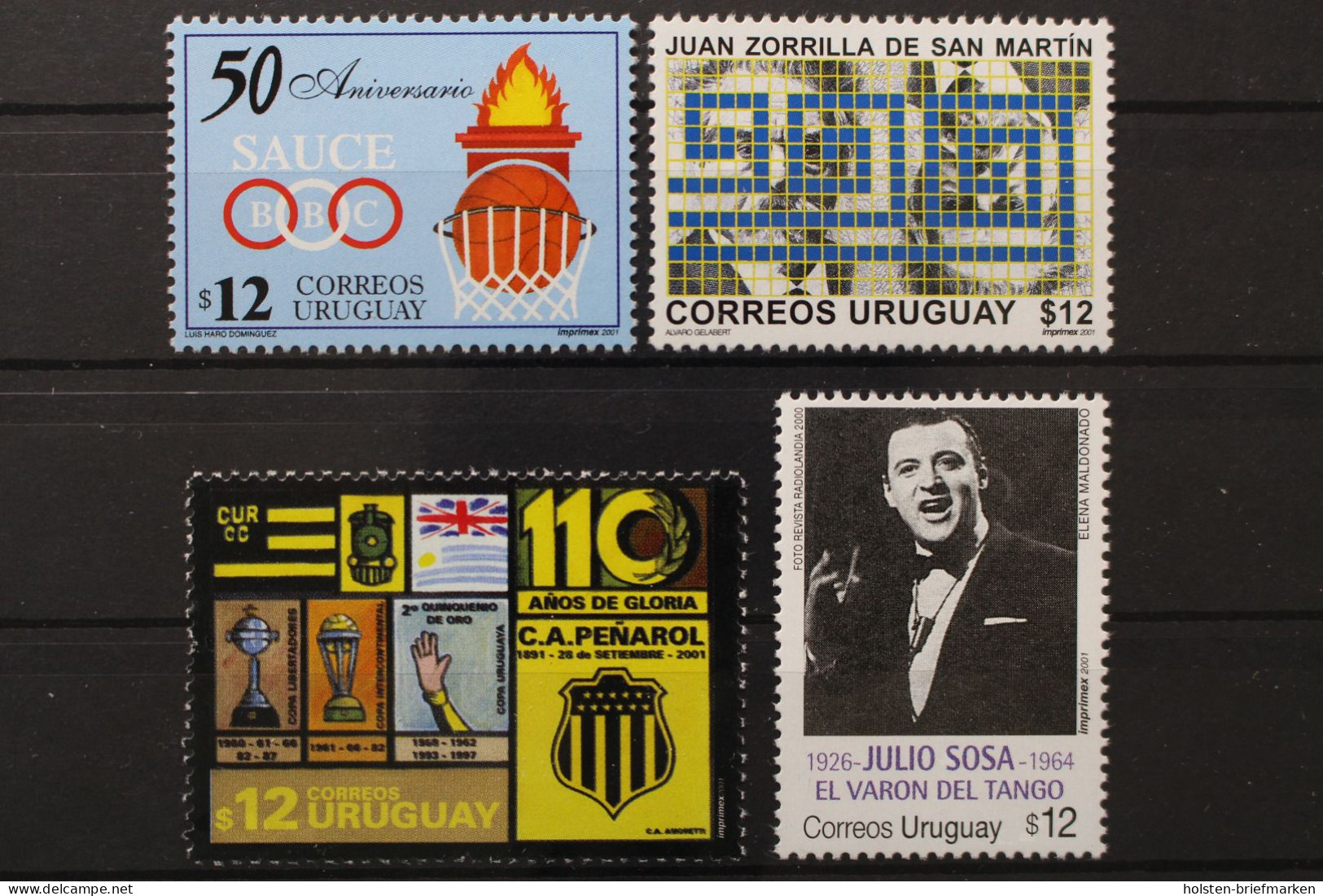Uruguay, MiNr. 2634, 2636, 2639 + 2640, Postfrisch - Uruguay