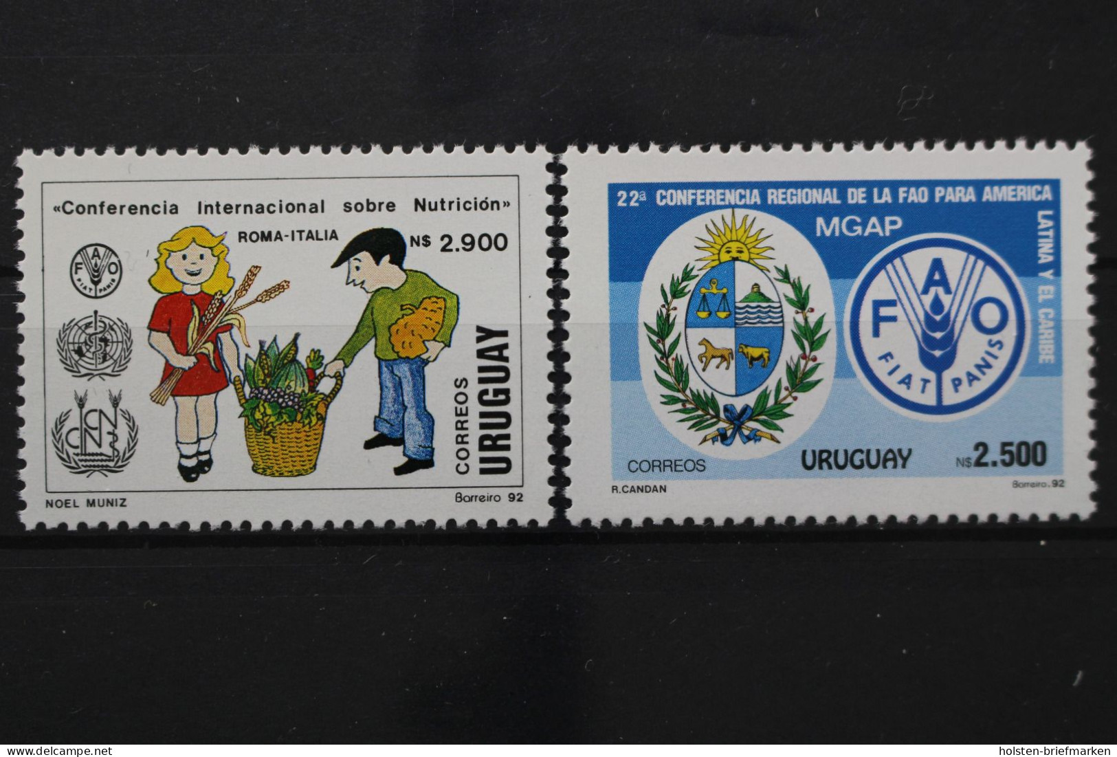 Uruguay, MiNr. 1955 + 1996, Postfrisch - Uruguay