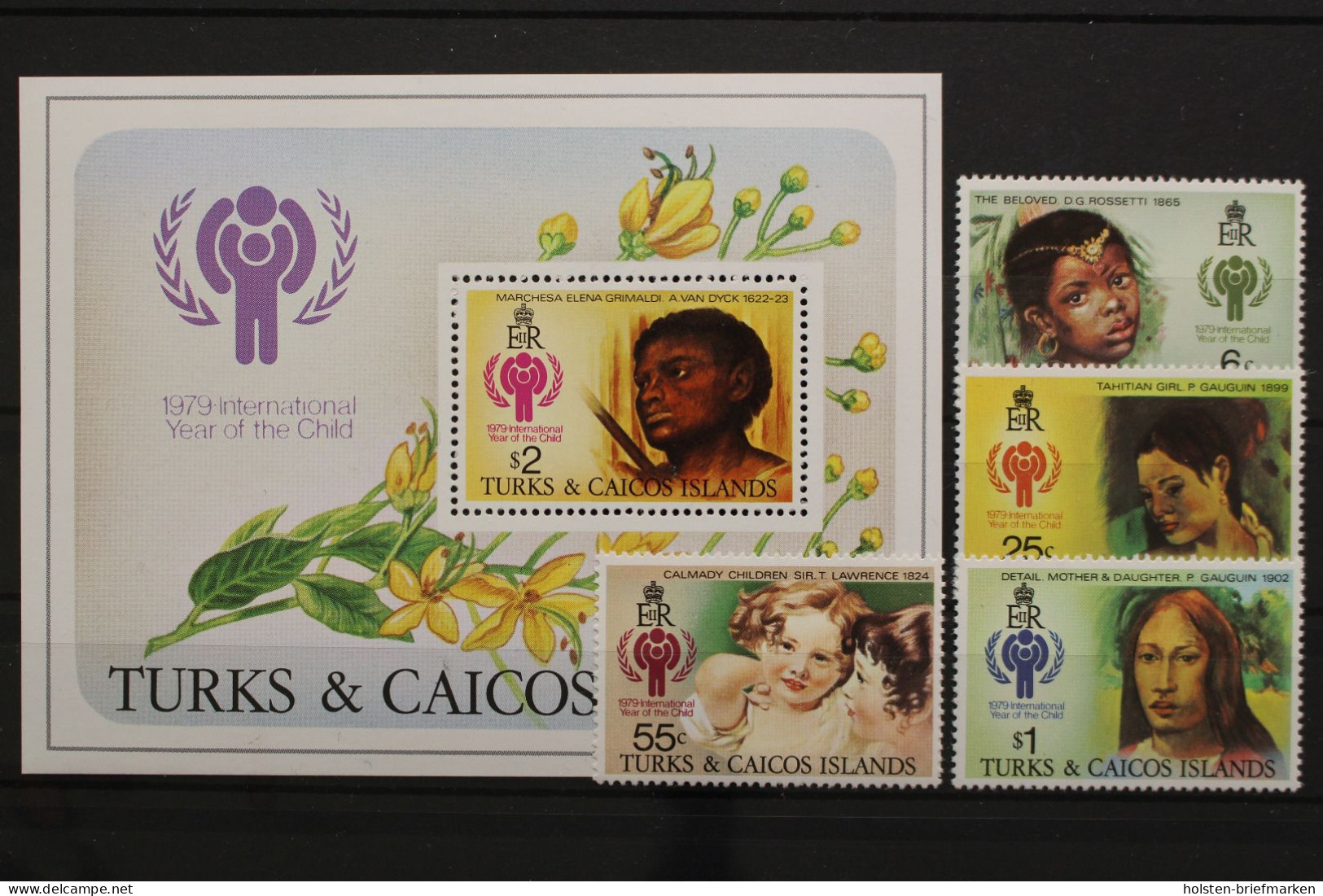 Turks- U. Caicos-Inseln, MiNr. 431-434 + Block 15, Postfrisch - Turks E Caicos