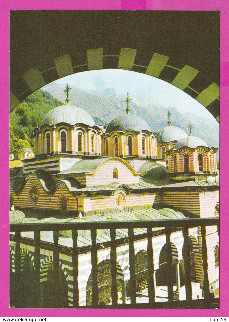 310434 / Bulgaria - Rila Monastery - View Of The Main Monastery Church 1989 PC Bulgarie Bulgarien Bulgarije  - Chiese E Cattedrali