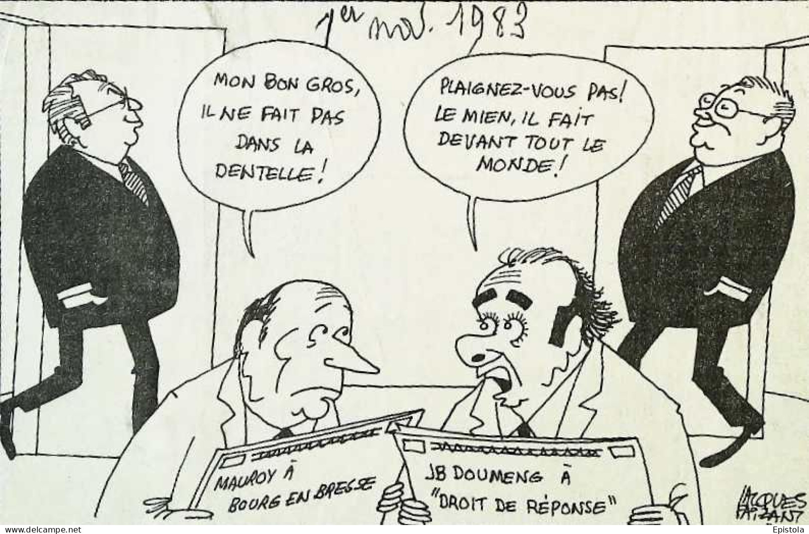 ► Coupure De Presse  Quotidien Le Figaro Jacques Faisant 1983 Marchais Mitterrand  Mauroy Bourg En Bresse JB Doumeng - 1950 - Nu