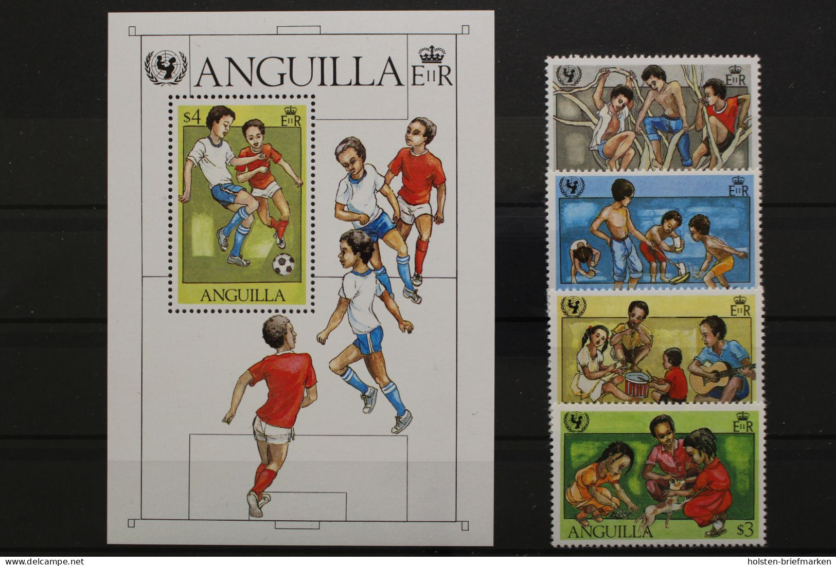 Anguilla, MiNr. 446-449, Block 39, Postfrisch - Anguilla (1968-...)