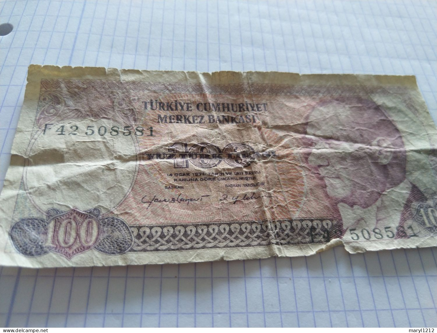 100 Yuz Turk Lerazi 1970 - Turquia