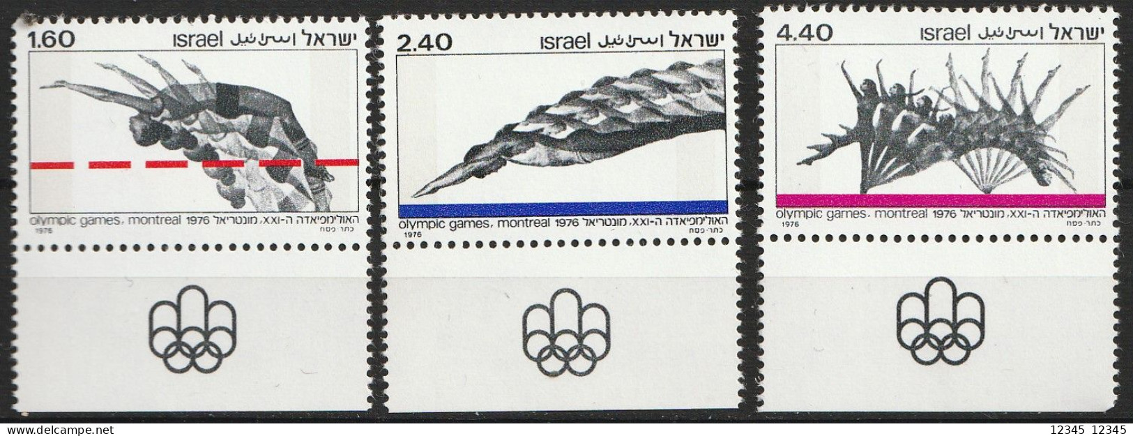 Israël 1976, Postfris MNH, Olympic Games - Nuovi (con Tab)