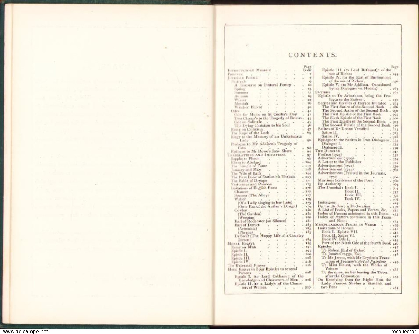 The Poetical Works Of Alexander Pope By Adolphus William Ward, 1930, London C1742 - Libros Antiguos Y De Colección