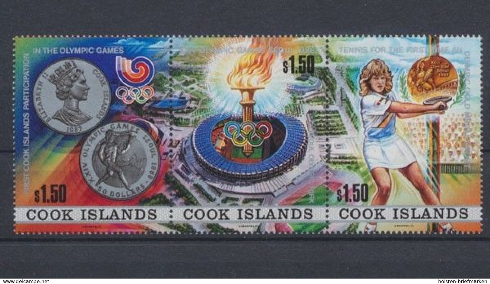 Cook-Inseln, MiNr. 1256-1258 ZD, Postfrisch - Cook