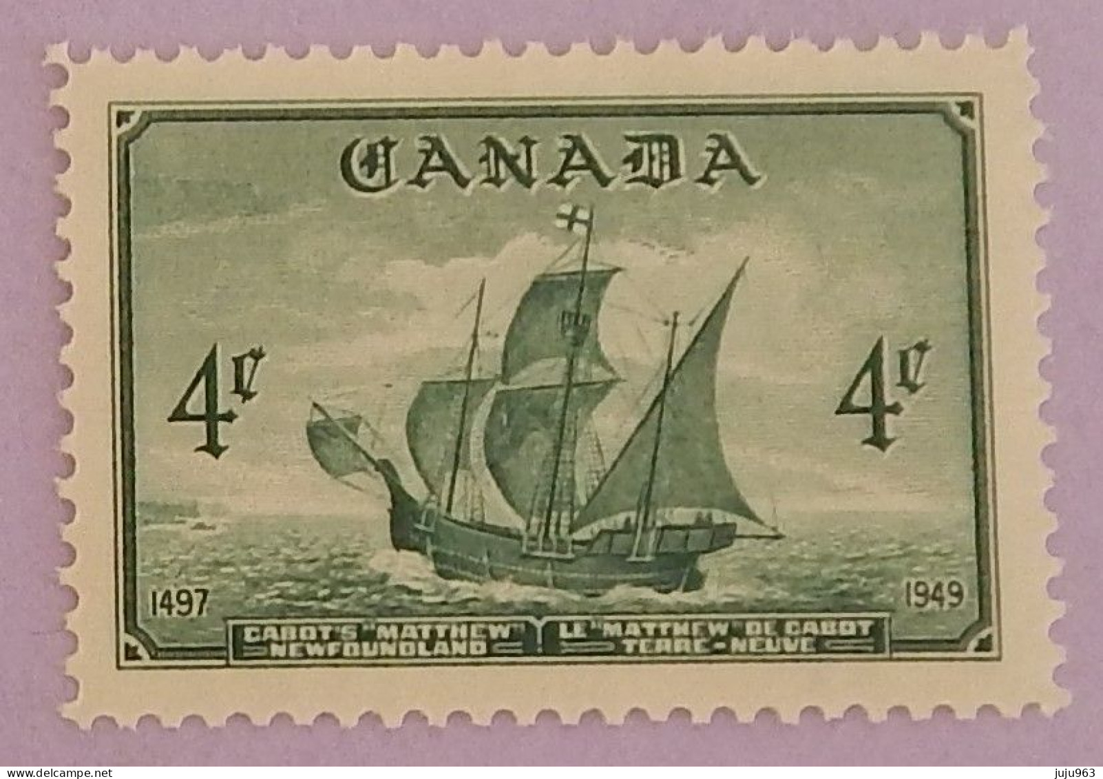 CANADA YT 229 NEUF**MNH "BATEAU DE JEAN CABOT" ANNÉE 1949 - Ongebruikt