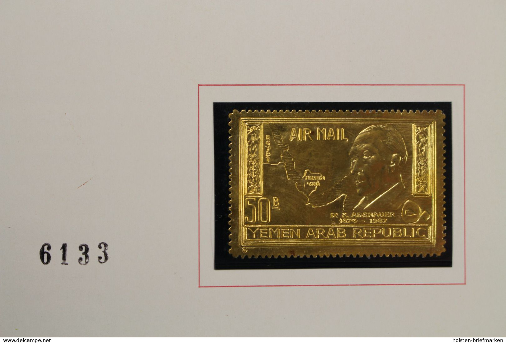 Jemen Nord, MiNr. 629 A, Adenauer, Folder, Postfrisch - Yemen