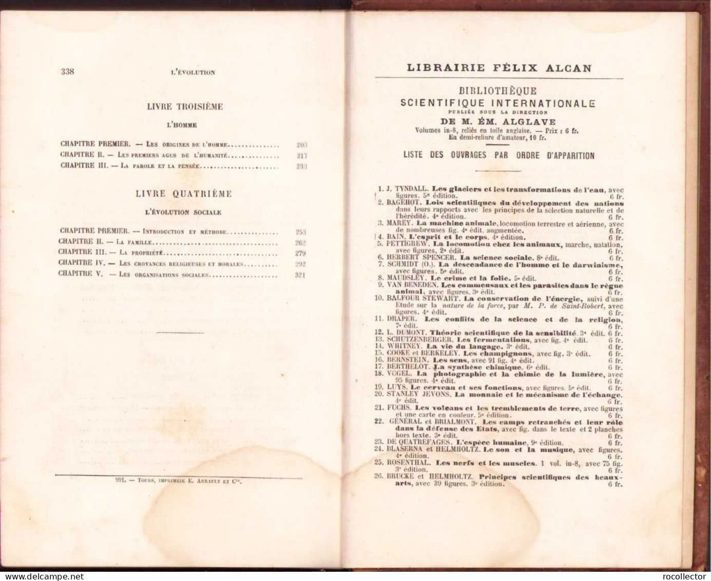 L’evolution des mondes et des societes par F Camille Dreyfus, 1888, Paris C1721