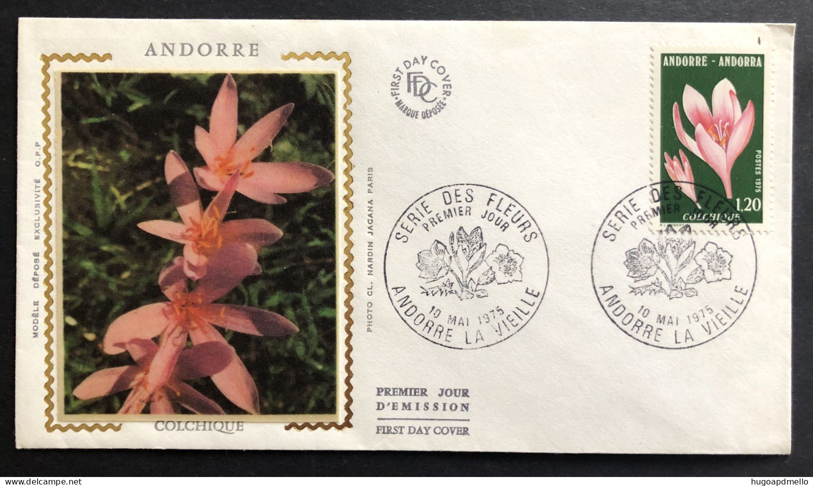 ANDORRA, Uncirculated FDC, FLORA, « WILD FLOWERS », 1975 - Lettres & Documents