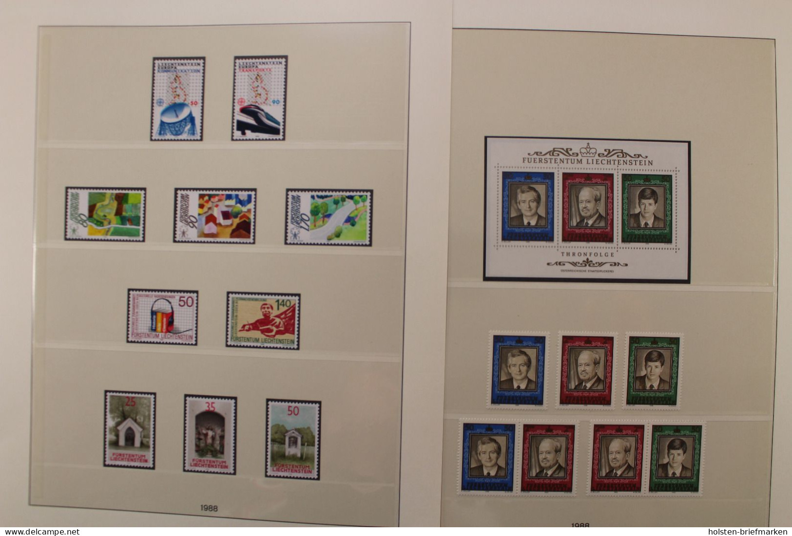 Liechtenstein 1985-2004 Postfrische Komplette Sammlung Auf Lindner T - Sammlungen (im Alben)