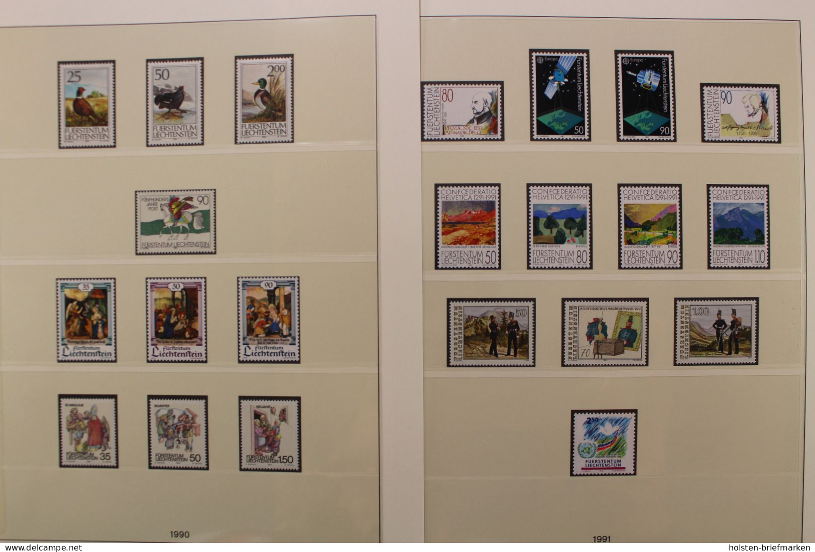 Liechtenstein 1985-2004 postfrische komplette Sammlung auf Lindner T