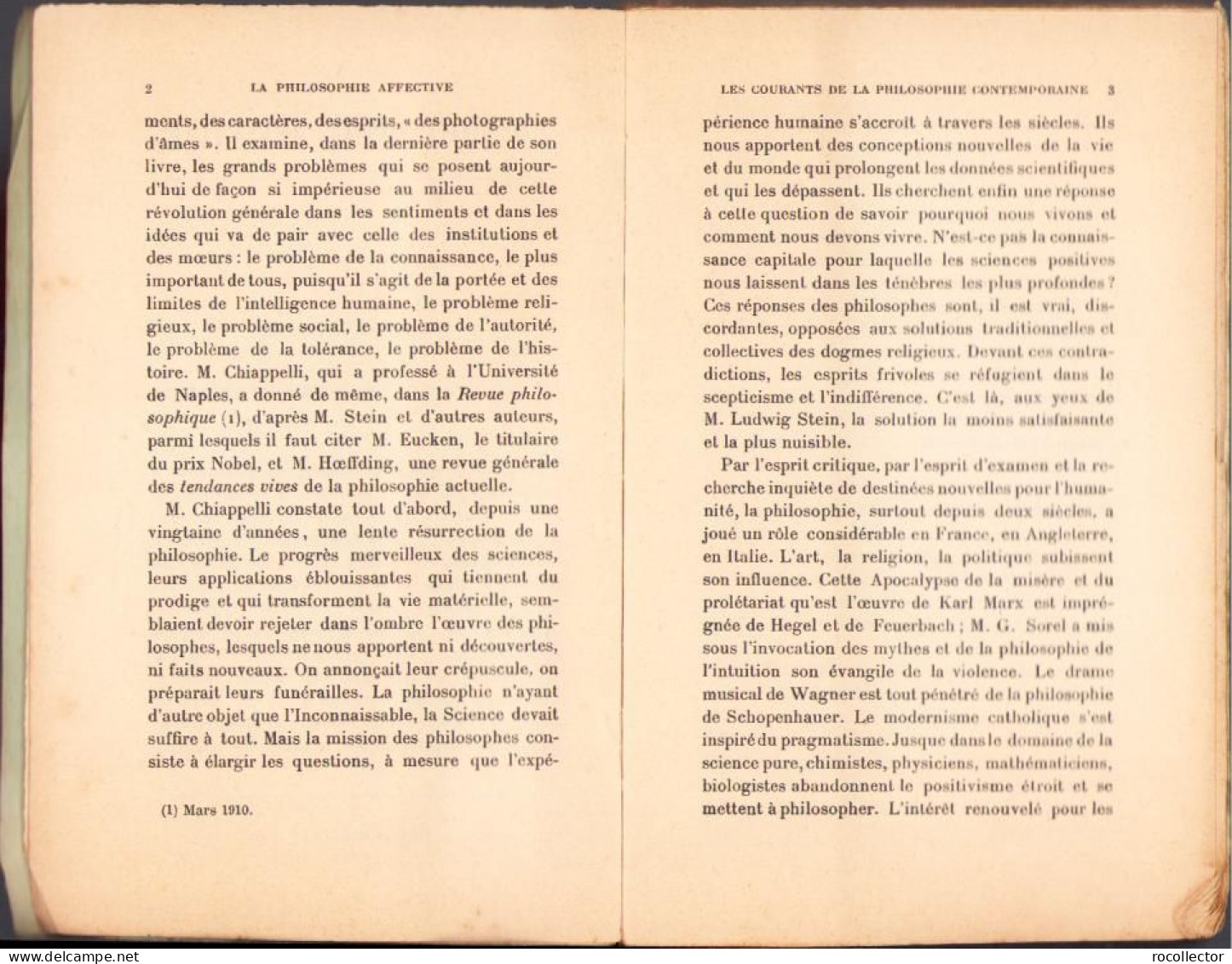 La Philosophie Affective Par J Bourdeau, 1912 C1698 - Alte Bücher