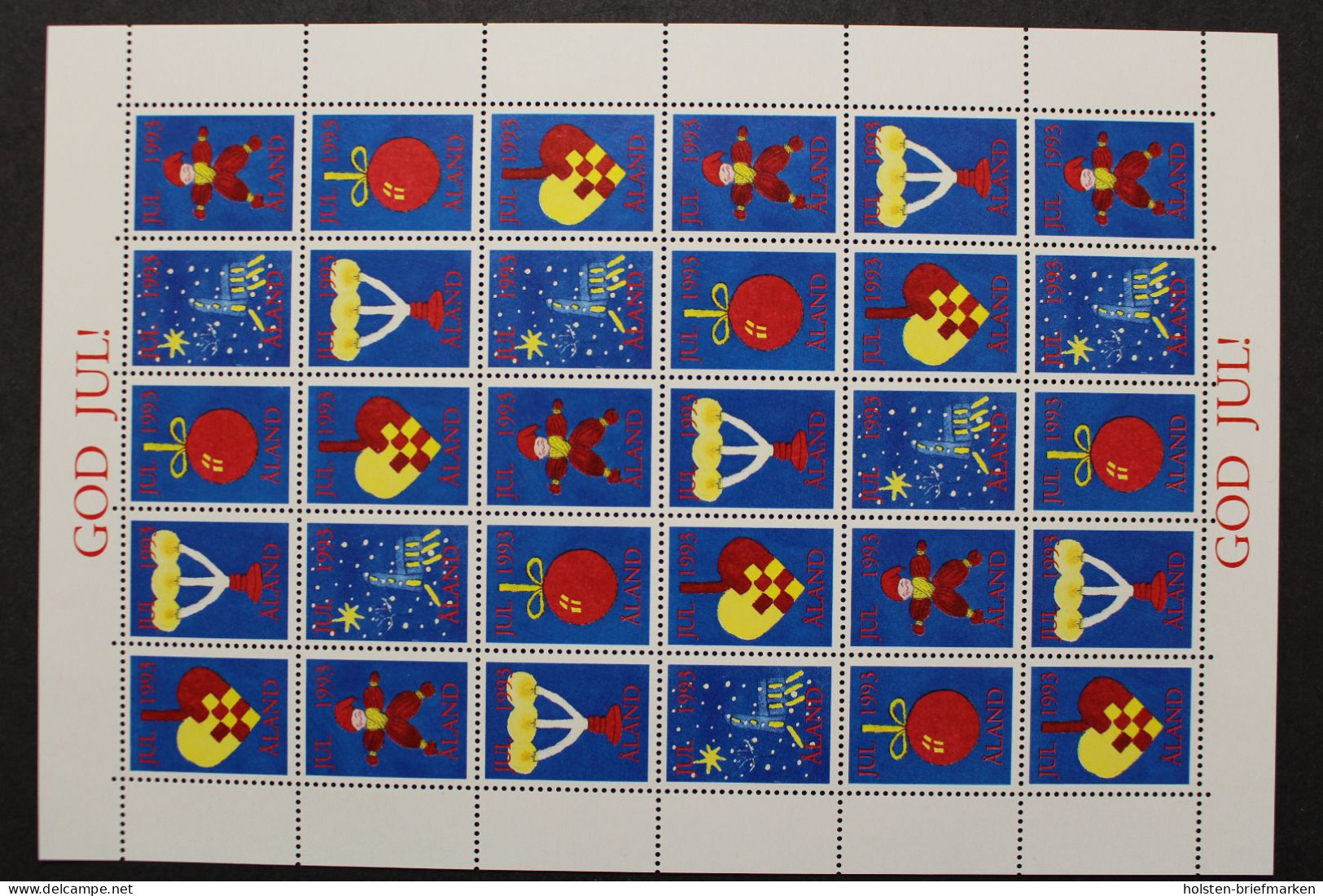 Aland, Jul - Weihnachtsmarken 1993, Postfrisch / MNH - Aland