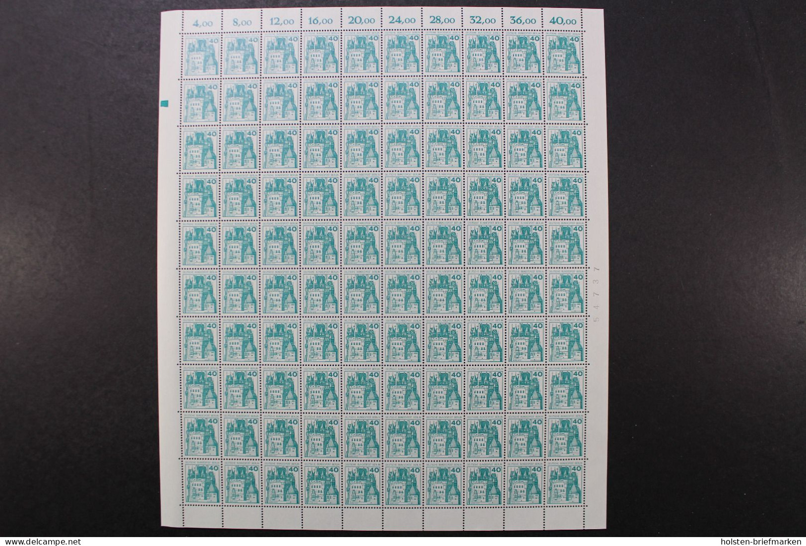 Berlin, MiNr. 535 PZ, 100er Bogen, Postfrisch - Blocks & Sheetlets