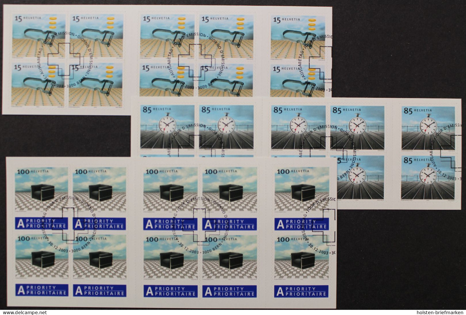 Schweiz, MiNr. MH 0-134, 0-135 + 0-136, ESST - Postzegelboekjes