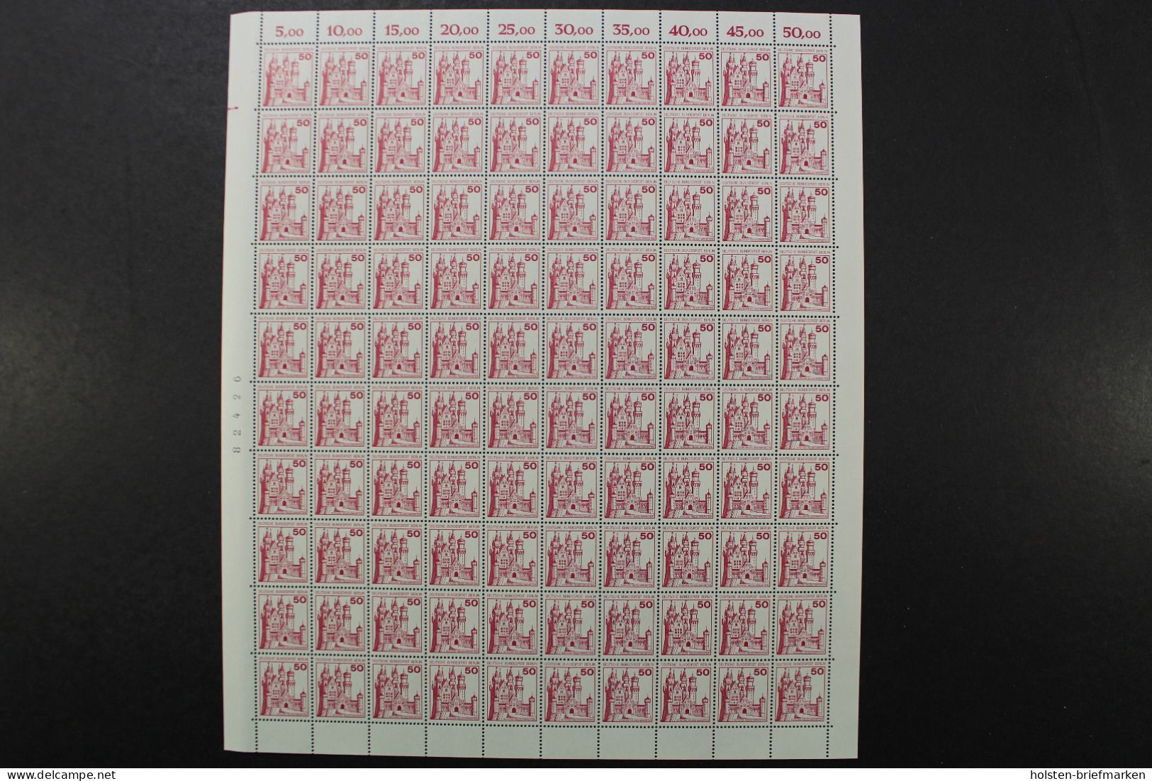 Berlin, MiNr. 536 PZ, 100er Bogen, Postfrisch - Blocks & Sheetlets