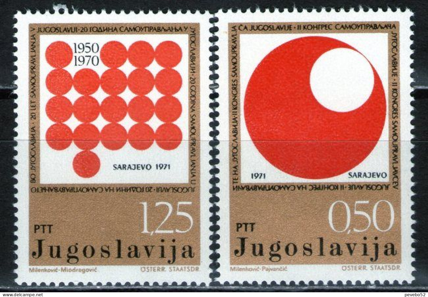 YUGOSLAVIA 1971 - The 2nd Self-Governance Congress MNH - Unused Stamps