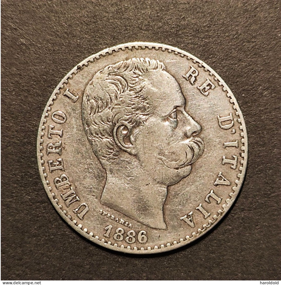 ITALIE - 2 LIRE 1886 R - 1878-1900 : Umberto I.