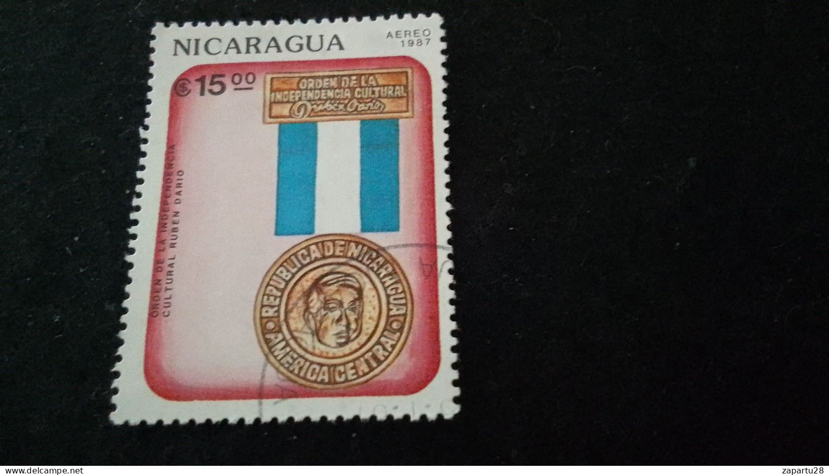 NİARAGUA-1970-80     15   CORD  DAMGALI - Nicaragua