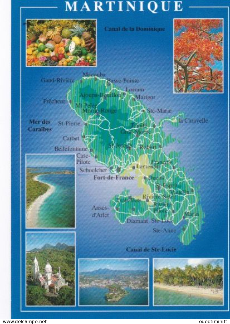 Carte Géographique De La Martinique, 1994. - Cartes Géographiques