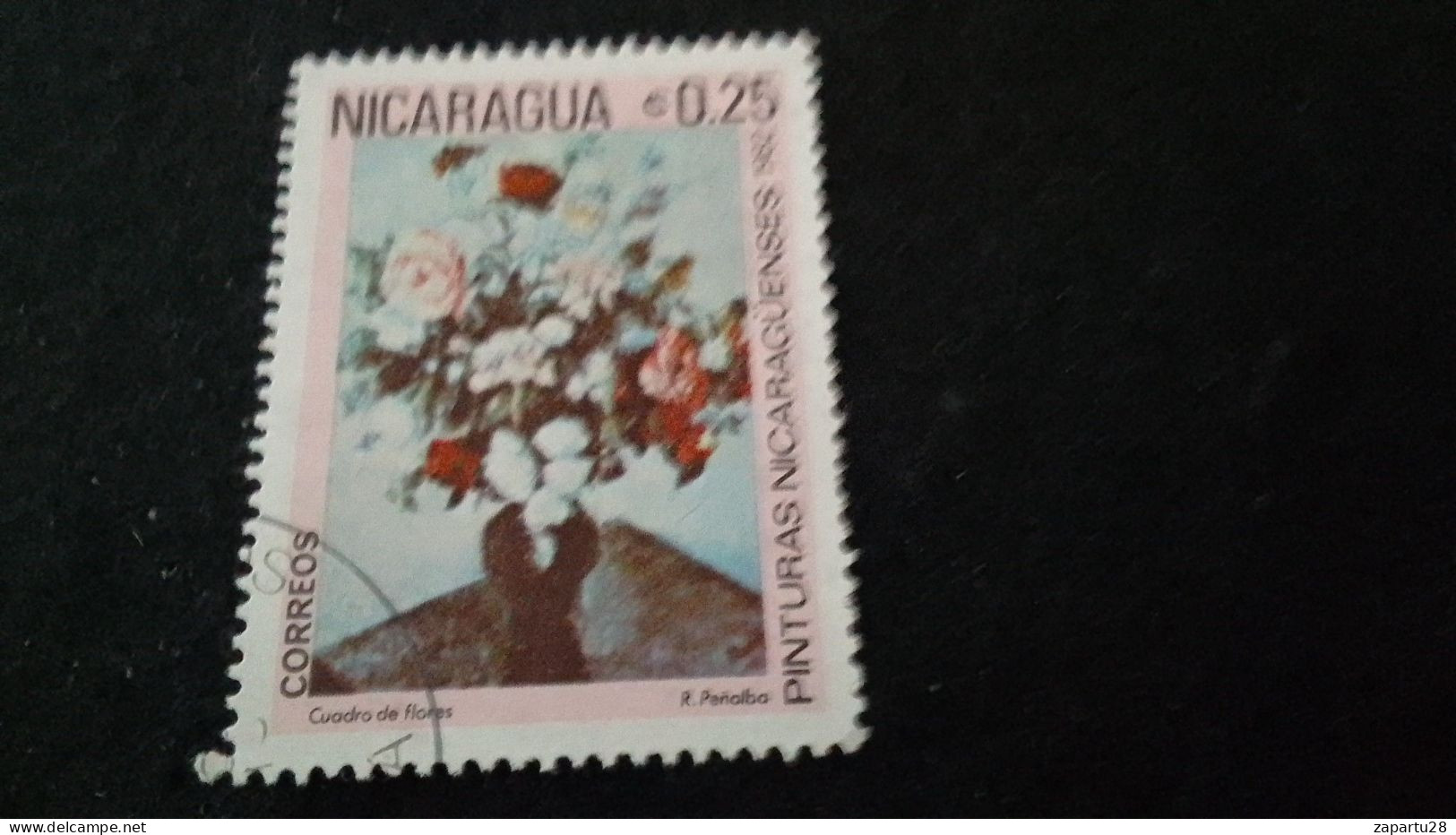 NİARAGUA-1970-80     25   CORD  DAMGALI - Nicaragua